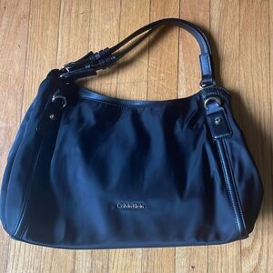 Calvin Klein black fabric purse